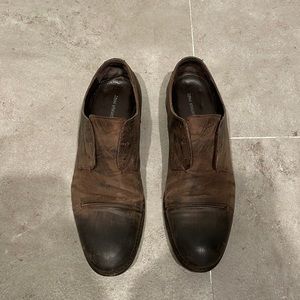 John Varvatos Laceless Cap Toe Oxford